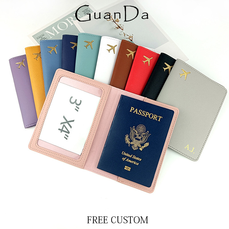 Women Accessories Business Name - Luxury Travel Gold Airplane Personalize Passport