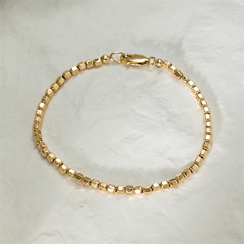 14K Gold Filled Bead Bracelet  – Beaded Anklet Chain Bewertung und Preis