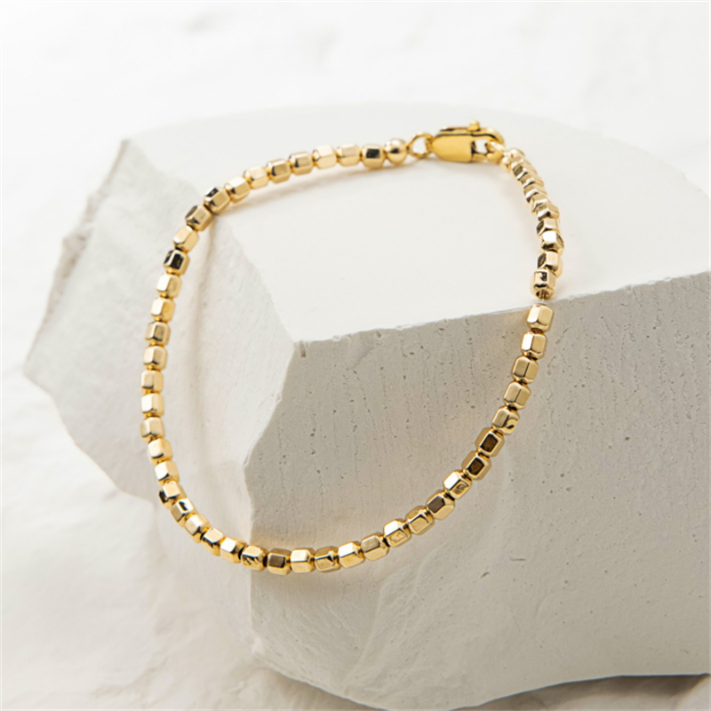 14K Gold Filled Bead Bracelet  – Beaded Anklet Chain Bewertung und Preis