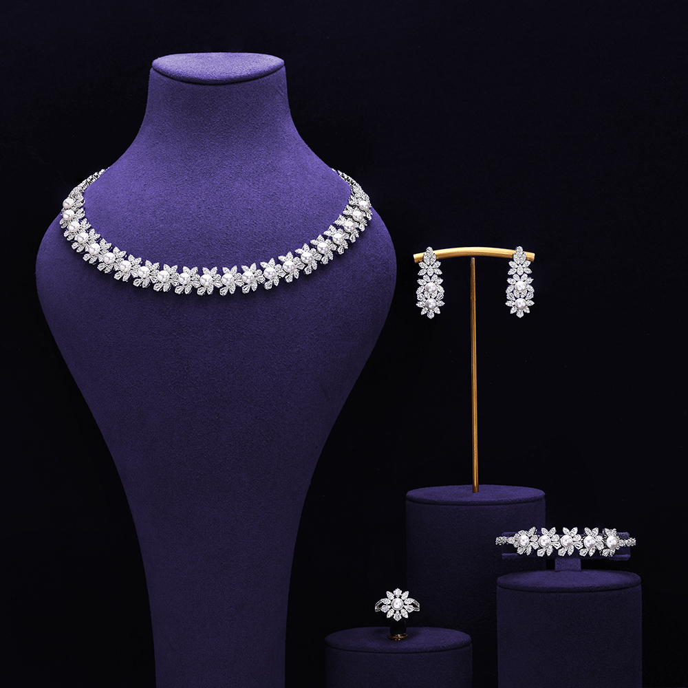 4PCS Wedding Jewelry Set Cubic – Women Accessories Uae Bewertung und Preis
