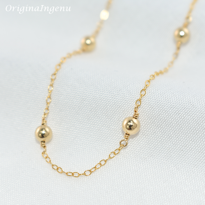 14K Gold Filled Beads Bracelet – Beaded Anklet Chain Bewertung und Preis