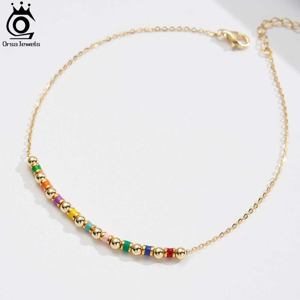 ORSA JEWELS 925 Sterling Silve – Beaded Anklet Chain Bewertung und Preis