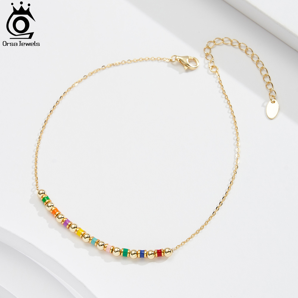 ORSA JEWELS 925 Sterling Silve – Beaded Anklet Chain Bewertung und Preis