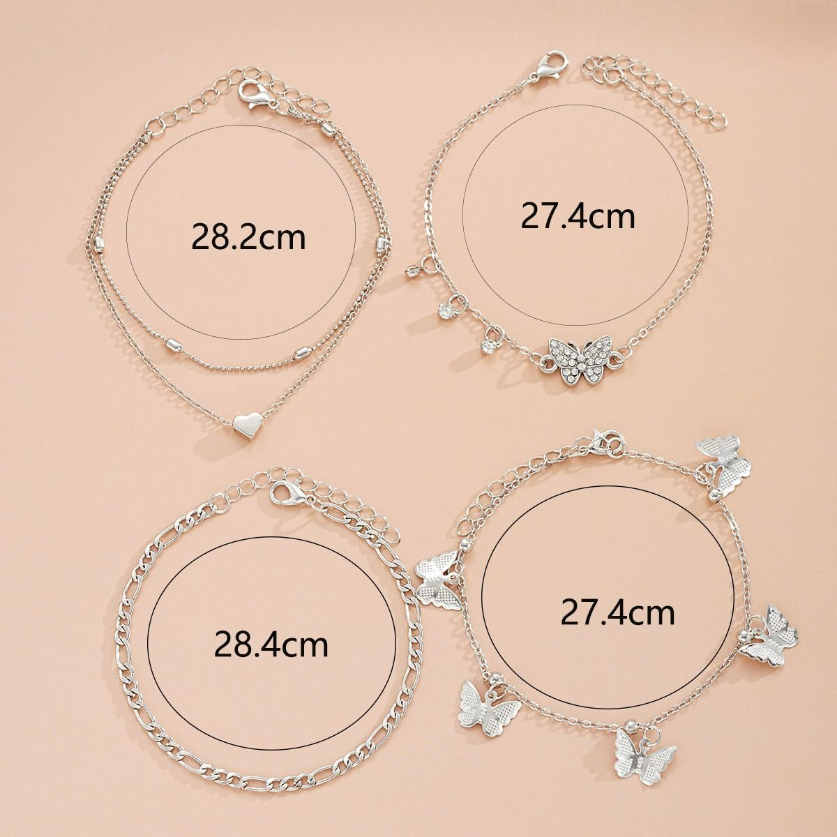 1set Fashionable Versatile Mul – Beaded Anklet Chain Bewertung und Preis