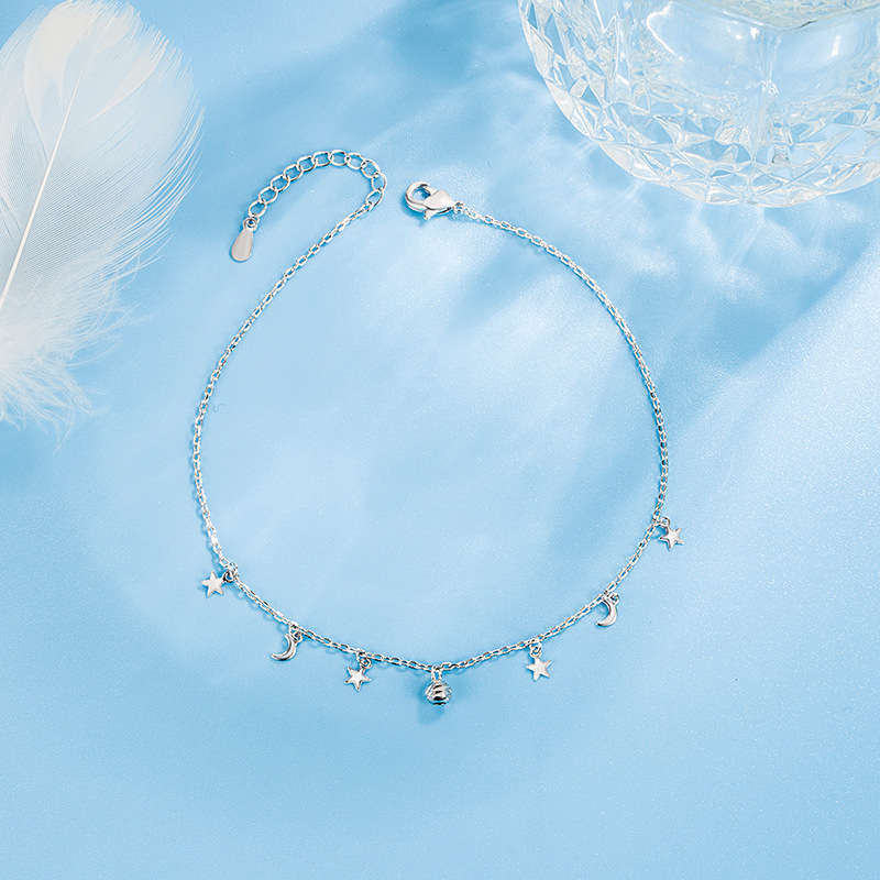 Romantic Moon Star Bead Feet C – Beaded Anklet Chain Bewertung und Preis