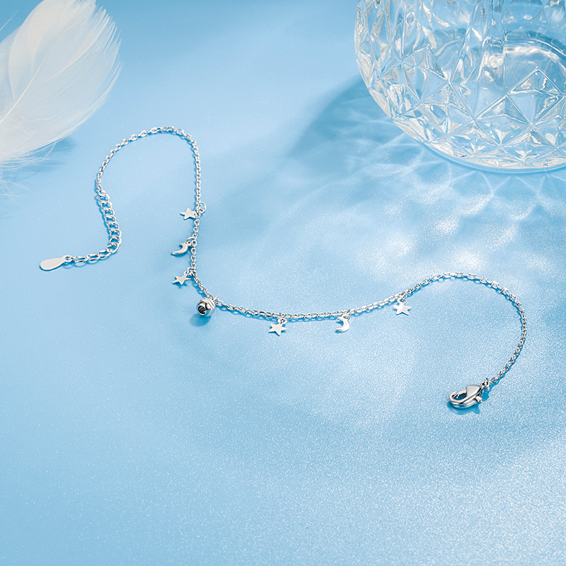 Romantic Moon Star Bead Feet C – Beaded Anklet Chain Bewertung und Preis