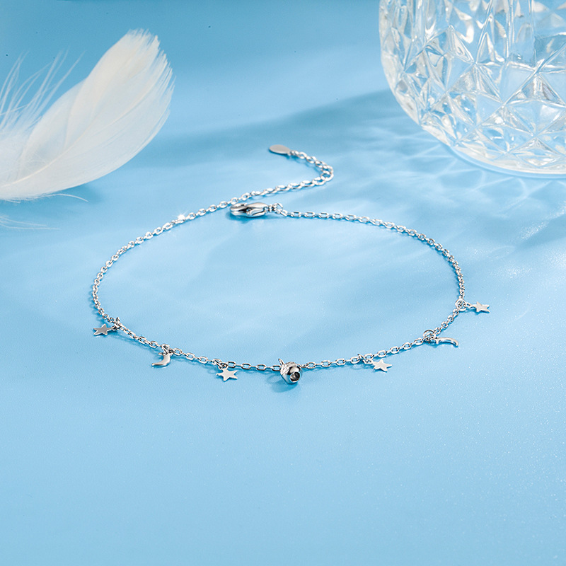 Romantic Moon Star Bead Feet C – Beaded Anklet Chain Bewertung und Preis