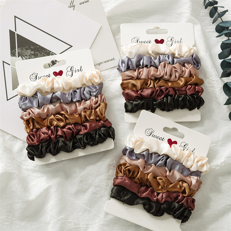 5/6pcs Satin Hair Scrunchies f – Women Accessories Wholesale China Bewertung und Preis