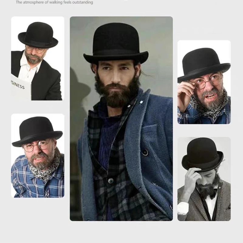 100% Wool Bowler Hat for Men B – Women'S Victorian Era Accessories Bewertung und Preis
