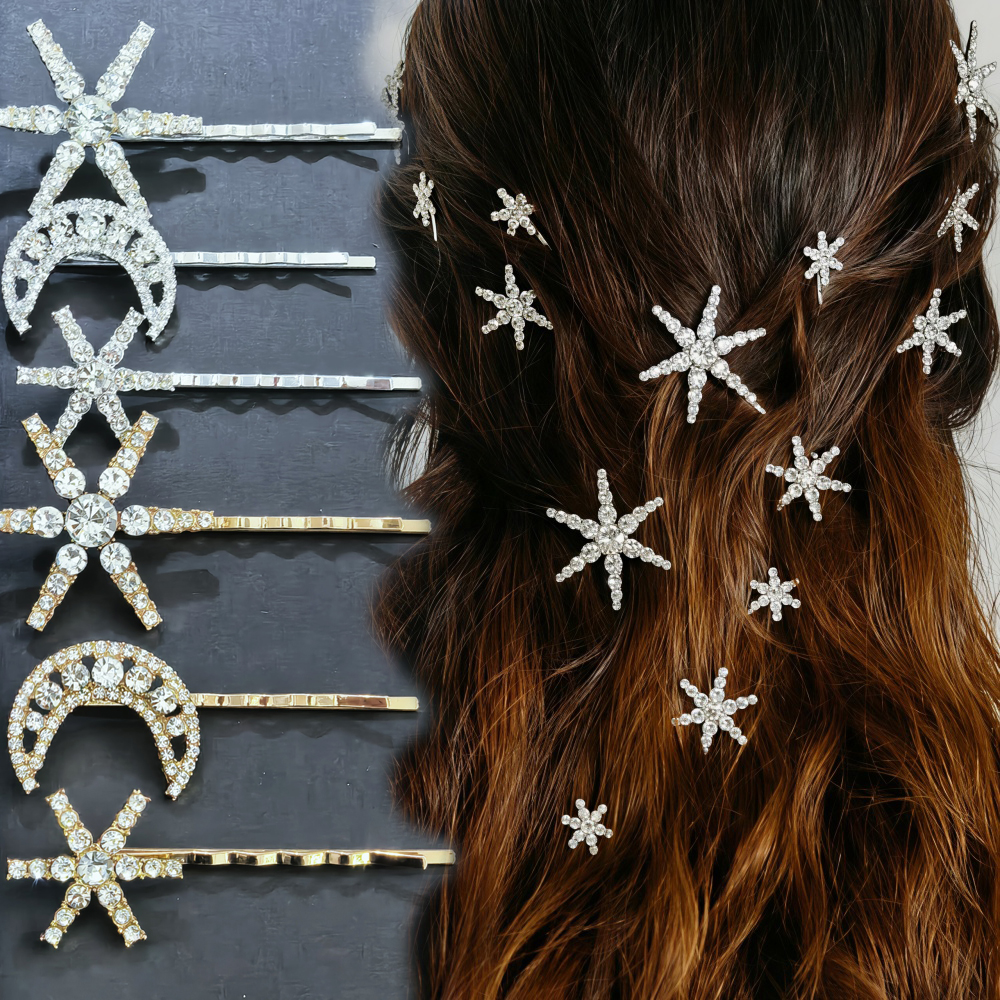 3/4 pcs set Crystal Star Hairp – Women'S Accessories List Bewertung und Preis