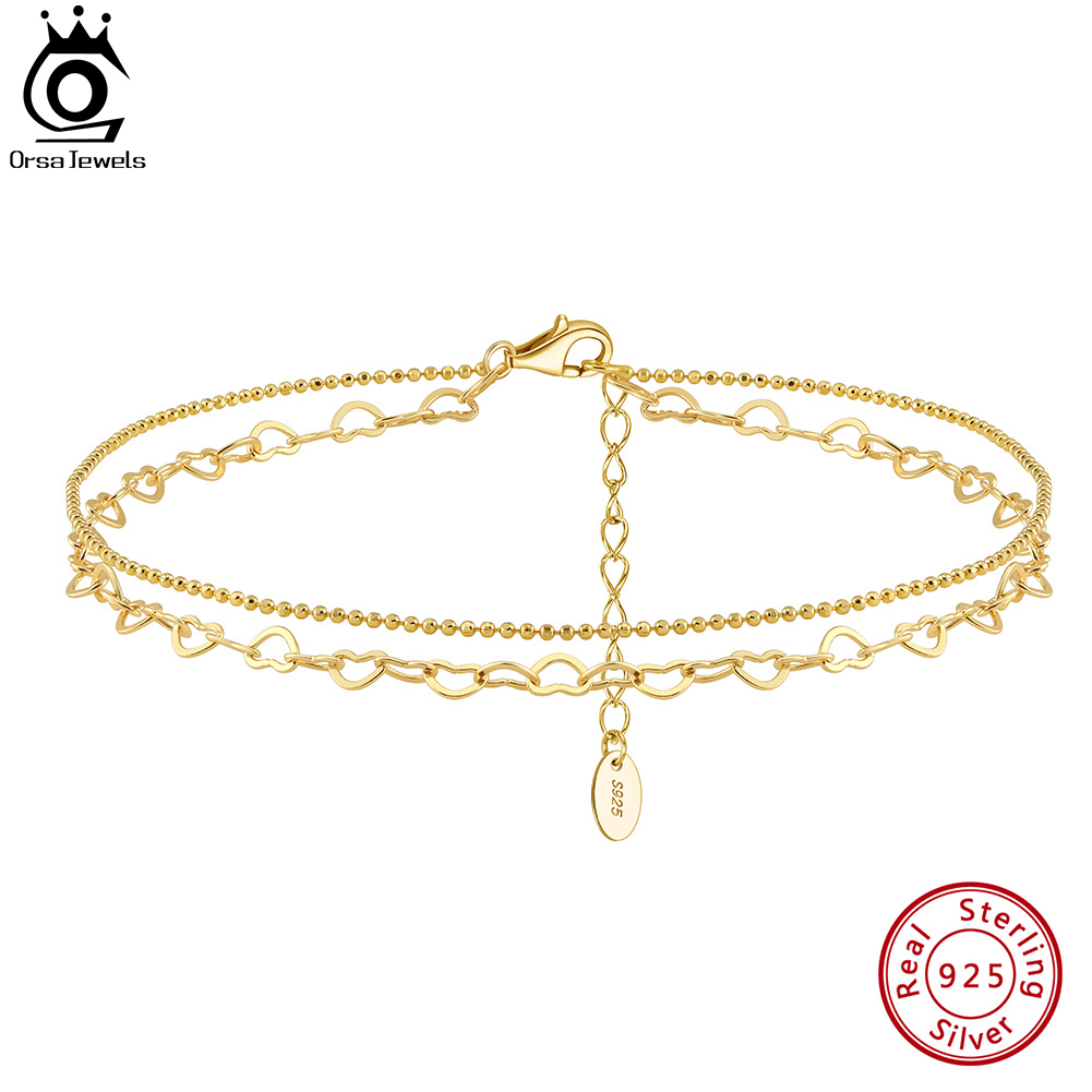 ORSA JEWELS Layered Link Chain – Beaded Anklet Chain Bewertung und Preis