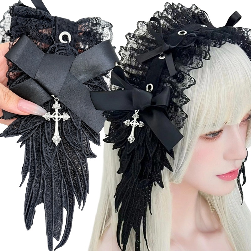 Gothic lace angel wings headba – Women'S Victorian Era Accessories Bewertung und Preis