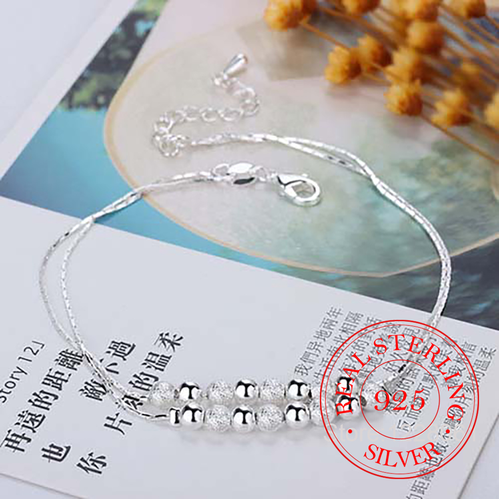 925 Silver Double Layer Beaded – Beaded Anklet Chain Bewertung und Preis
