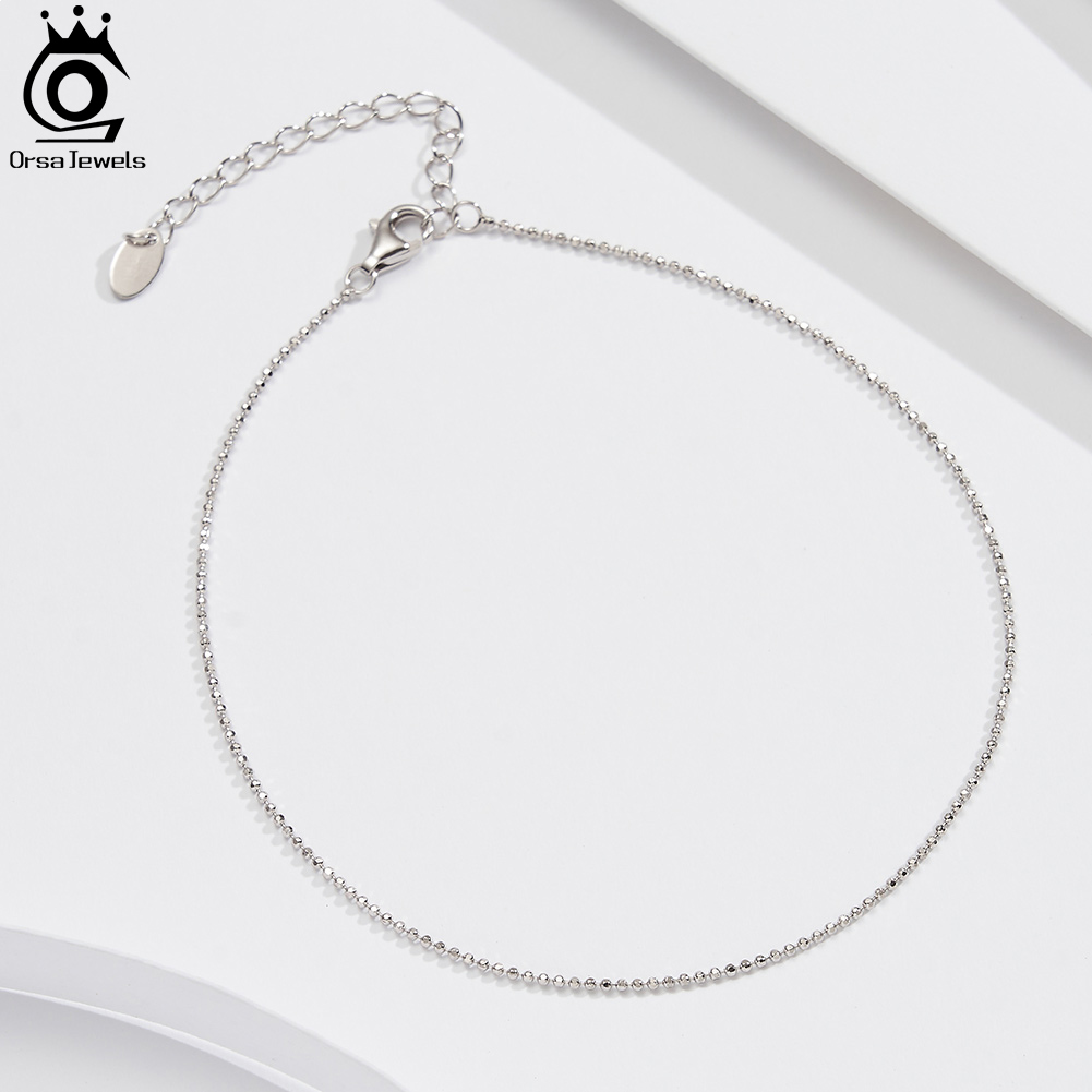 ORSA JEWELS 925 Sterling Silve – Beaded Anklet Chain Bewertung und Preis