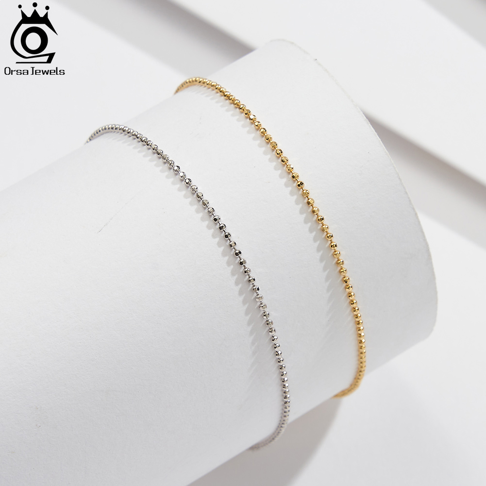 ORSA JEWELS 925 Sterling Silve – Beaded Anklet Chain Bewertung und Preis