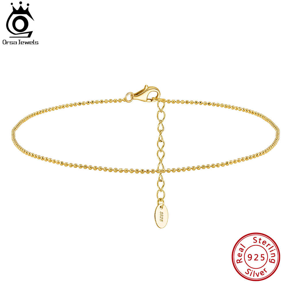 ORSA JEWELS 925 Sterling Silve – Beaded Anklet Chain Bewertung und Preis