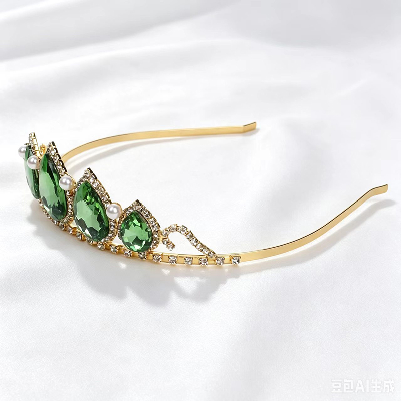 Green Water Drop Rhinestone Cr – Women Accessories Dropshipping Bewertung und Preis