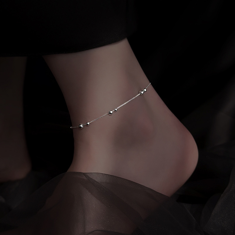 925 Sterling Silver Geometric  – Beaded Anklet Chain Bewertung und Preis