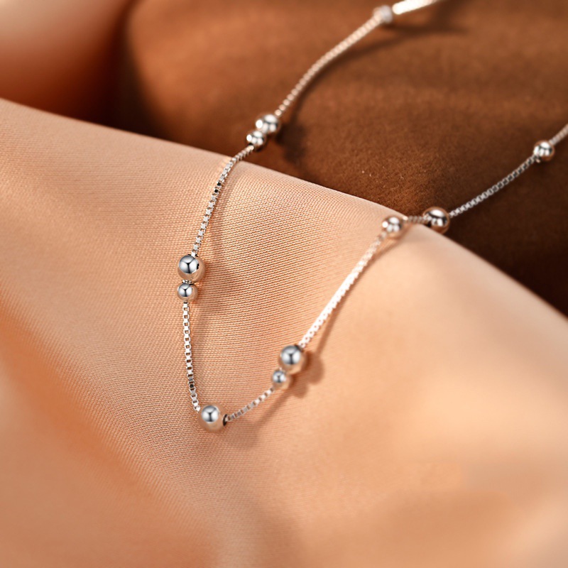 925 Sterling Silver Geometric  – Beaded Anklet Chain Bewertung und Preis